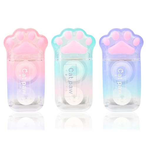 3 Stück Korrekturroller Mini, 6M x 5MM, Korrekturband für Katzenkrallen, Bunte korrekturroller Cute Kawaii, Korrekturband Katze für Studenten Schule und Büro, Geeignet für Süße Mädchen 3 Stück Korrekturroller Mini, 6M x 5MM, Korrekturband für Katzenkrallen, Bunte korrekturroller Cute Kawaii, Korrekturband Katze für Studenten Schule und Büro, Geeignet für Süße Mädchen von Teuena