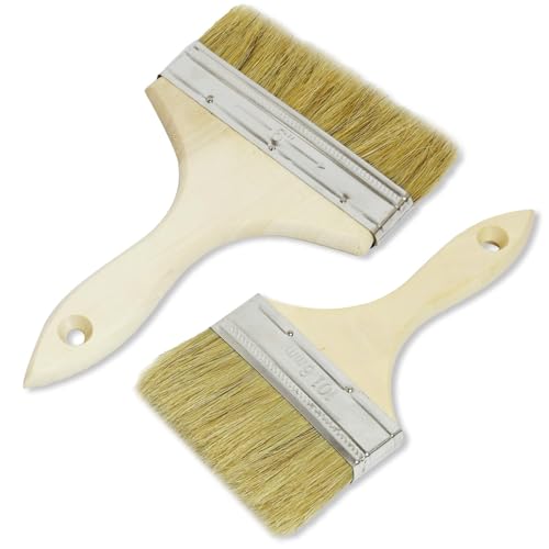 Flächenstreicher, 200mm Lasurpinsel Holz Außen, Ölpinsel Holz, Flachpinsel, Lackpinsel, Pinsel Breit, für Öl, Lacke, Lasur, Beizen, Acryl, Kreidefarbe, Perfekt für Große Flächen (150mm + 100mm) Flächenstreicher, 200mm Lasurpinsel Holz Außen, Ölpinsel Holz, Flachpinsel, Lackpinsel, Pinsel Breit, für Öl, Lacke, Lasur, Beizen, Acryl, Kreidefarbe, Perfekt für Große Flächen (150mm + 100mm) von Teuena