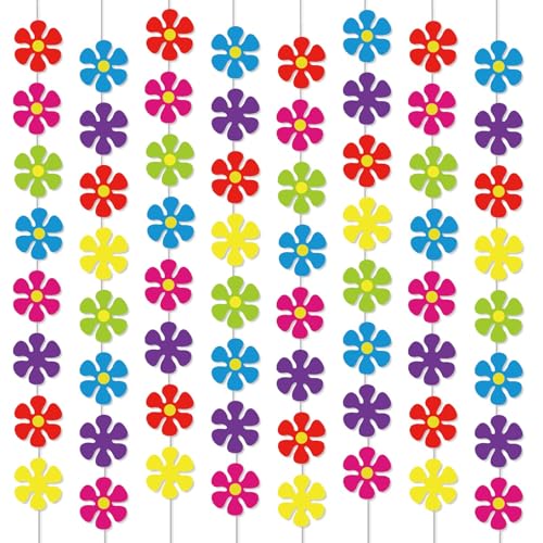 12 Packungen Blumen-Girlande aus Papier, Dekorationen, Frühlings-Hippie-Blume, Papierausschnitte, 60er-Jahre-Hippie-Party-Banner, grooviger hängender Wirbel, Frieden und Liebe, für Geburtstagsparty, 12 Packungen Blumen-Girlande aus Papier, Dekorationen, Frühlings-Hippie-Blume, Papierausschnitte, 60er-Jahre-Hippie-Party-Banner, grooviger hängender Wirbel, Frieden und Liebe, für Geburtstagsparty, von Tevxj