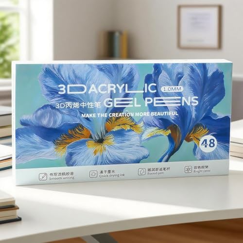 Tewzafiya Akrylic Gel Pens - Mehrfarbiges Acryl Marker Kunst Set | Wasserbasierte Zeichenstifte Für Holz Stein Leinwand Stoff Scrapbook Karten Doodle Basteln von Tewzafiya