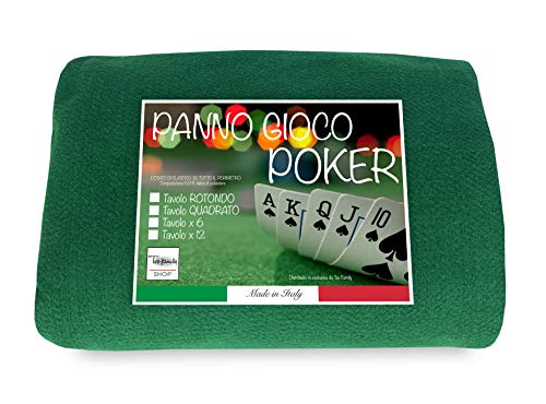 tex family Tischabdeckung Spieltuch Poker grün Tischschutz - 140 x 220 cm für 12 Plätze von tex family