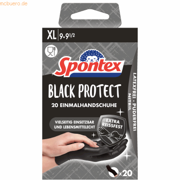 Tex Handschuh Black Protect 12969089 Gr. 9 schwarz 20 Stück von Tex