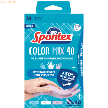 Tex Handschuh Colormix 12979157 Gr. 7 sortiert 40 Stück von Tex