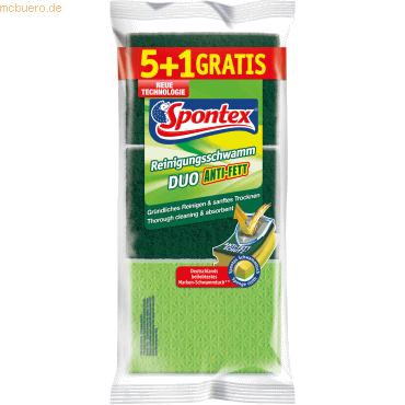 Tex Reinigungsschwamm Duo Anti-Fett 19311067 6 Stück von Tex