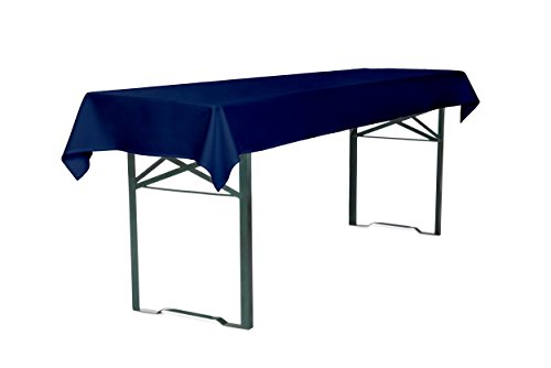 TexDeko® Tischdecke für Bierzeltgarnitur 250 x 100 cm Biertischdecke (Blau) Blickdicht waschbar & wiederverwendbar, Made in EU von TexDeko