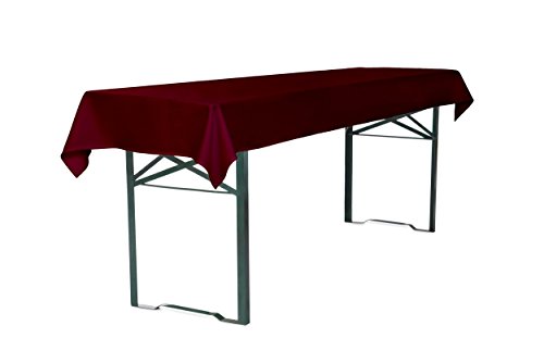 TexDeko® Tischdecke für Bierzeltgarnitur 250 x 100 cm Biertischdecke (Bordeaux) Blickdicht waschbar & wiederverwendbar mit Oeko-TEX Zertifikat von TexDeko