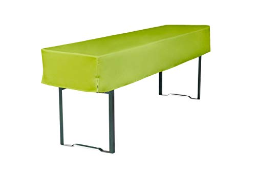 TexDeko Biertischhusse Tischdecke 3/8 Länge für Bierzelttisch Premium Blickdicht waschbar 220x50x30cm (Apfelgrün) von TexDeko
