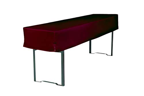 TexDeko Biertischhusse Tischdecke 3/8 Länge für Bierzelttisch Premium Blickdicht waschbar 220x50x30cm (Bordeaux) von TexDeko