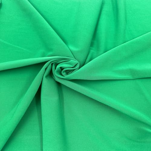 Texco Inc 450-KELLY-GREEN-10 2-Wege-Stretch, einfarbig, Jersey, gestrickt, Poly-Spandex-Stoff, 200 g/m², Bekleidungsstoff, DIY-Projekte, Kelly, grün, 10 Yards, 10 von Texco Inc