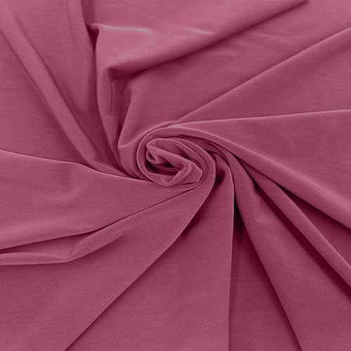 Texco Inc 800-MAUVE-DEEP-3 Solider Stretchstoff Massiver 4-Wege-Stretch-Venezia-Polyester-Spandex-Stoff, 200 g/m², DIY-Projekte, Bekleidungsstoff, Elastan, Mauve Deep, 3 Yards, 3 von Texco Inc