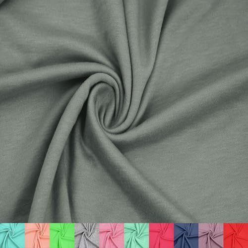 152,4 cm breiter Polyester-Spandex-Stoff aus gebürstetem French Terry (210 g/m²), mittelschwer, 4-Wege-Stretch, weich und warm, ideal für Bekleidung, Hoodies, Sweatshirts, Jogger und Heimwerker von Texco