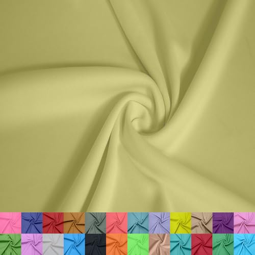 Texco Inc 100% Polyester-Interlock-Stoff – 152,4 cm breit – leicht 107 g/m² – weiches, glattes Doppelstrick für Sublimation, T-Shirts, Sportbekleidung, Futter, Meterware – Yard, Gelb #129, 9,1 m von Texco