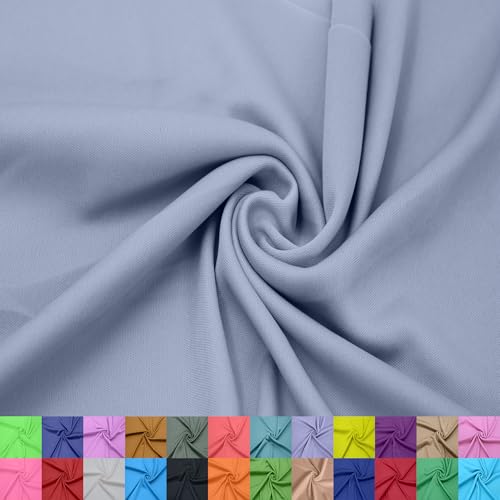 Texco Inc 100% Polyester-Interlock-Stoff – 152,4 cm breit – leicht 107 g/m² – weiches, glattes Doppelstrick für Sublimation, T-Shirts, Sportbekleidung, Futter – Meterware – Hellblau #066 4,5 m Texco Inc 100% Polyester-Interlock-Stoff – 152,4 cm breit – leicht 107 g/m² – weiches, glattes Doppelstrick für Sublimation, T-Shirts, Sportbekleidung, Futter – Meterware – Hellblau #066 4,5 m von Texco