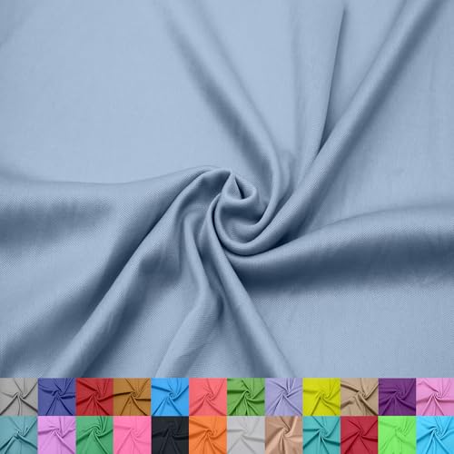 Texco Inc 100% Polyester-Interlock-Stoff – 152,4 cm breit – leicht 107 g/m² – weiches, glattes Doppelstrick für Sublimation, T-Shirts, Sportbekleidung, Futter – Meterware – mittelblau #068 9,1 m von Texco