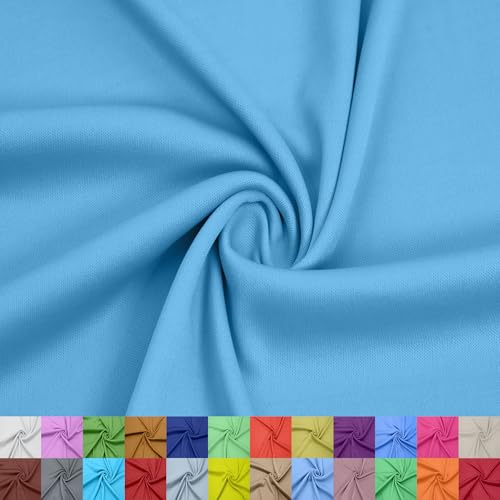 Texco Inc 100% Polyester-Interlock-Stoff – 152,4 cm breit – leicht 107 g/m² – weiches, glattes Doppelstrick für Sublimation, T-Shirts, Sportbekleidung, Futter – by The Yard, Türkis #083 9,1 m von Texco