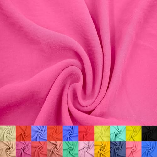 Texco Inc 147,3 cm breit, Hi Multi Chiffon, gewaschener Hof (85 g/m²), nicht gedehnter Stoff, knitterfrei, atmungsaktiv, ideal für Bekleidung, Vorhänge, Heimdekoration und Heimwerker, Korallenfarben von Texco