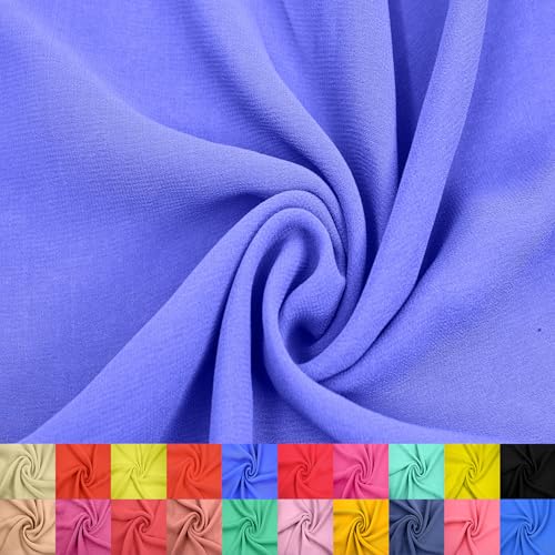 Texco Inc 147,3 cm breit, Hi Multi Chiffon, gewaschener Hof (85 g/m²), nicht gedehnter Stoff, knitterfrei, atmungsaktiv, ideal für Bekleidung, Vorhänge, Heimdekoration und Heimwerker, Royal B 9,1 m von Texco