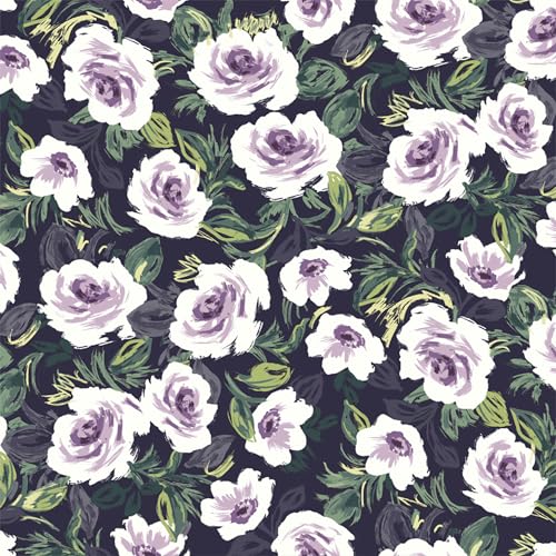 Texco Inc 147,3 cm breiter bedruckter Dobby-Chiffon-Stoff aus 100% Polyester-Wolle, Meterware, kein Stretch, 120 g/m², leicht, weich und luftig, für Bekleidung, Accessoires und Heimwerker von Texco