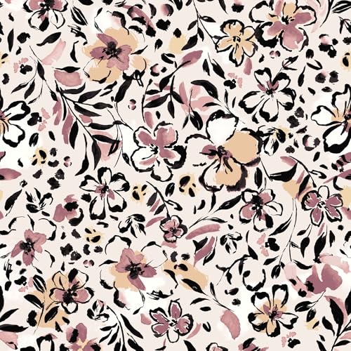 Texco Inc 147,3 cm breiter bedruckter Dobby-Chiffon-Stoff aus 100% Polyester-Wolle, Meterware, kein Stretch, 120 g/m², leicht, weich und luftig für Bekleidung, Accessoires und Heimwerker Texco Inc 147,3 cm breiter bedruckter Dobby-Chiffon-Stoff aus 100% Polyester-Wolle, Meterware, kein Stretch, 120 g/m², leicht, weich und luftig für Bekleidung, Accessoires und Heimwerker von Texco