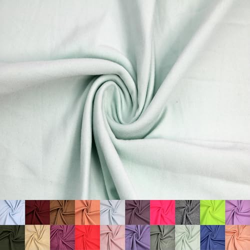 Texco Inc 150 cm breiter Poly-Spandex DTY doppelseitiger gebürsteter Stoff pro Yard – 180 g/m², leicht, dehnbar und atmungsaktiv, Bekleidung, Activewear, Accessoires, Schals und DIY, Aqua Light 2 von Texco