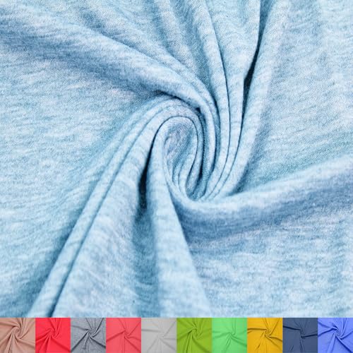 Texco Inc 152,4 cm breiter Poly-Rayon-Spandex-Jersey-Strickstoff, 155 g/m², leicht, atmungsaktiv, 2-Wege-Stretch zum Nähen, Bekleidung, Kleider, Babykleidung und Heimwerken, Aqua Chambray 91 cm von Texco