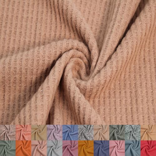 Texco Inc 152,4 cm breiter Polyester-Viskose-Spandex-Waffel gebürsteter Strickstoff, 4-Wege-Stretch, 200 g/m², mittelschwer für Kleidung, Vorhänge, Hoodies, Dekorationen und Heimwerker, Latte 2 Meter Texco Inc 152,4 cm breiter Polyester-Viskose-Spandex-Waffel gebürsteter Strickstoff, 4-Wege-Stretch, 200 g/m², mittelschwer für Kleidung, Vorhänge, Hoodies, Dekorationen und Heimwerker, Latte 2 Meter von Texco