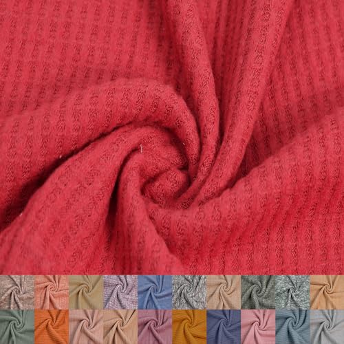 Texco Inc 152,4 cm breiter Polyester-Viskose-Spandex-Waffel gebürsteter Strickstoff, 4-Wege-Stretch, 200 g/m², mittelschwer für Kleidung, Vorhänge, Hoodies, Dekorationen und Heimwerker, Weinrot, 2 Texco Inc 152,4 cm breiter Polyester-Viskose-Spandex-Waffel gebürsteter Strickstoff, 4-Wege-Stretch, 200 g/m², mittelschwer für Kleidung, Vorhänge, Hoodies, Dekorationen und Heimwerker, Weinrot, 2 von Texco