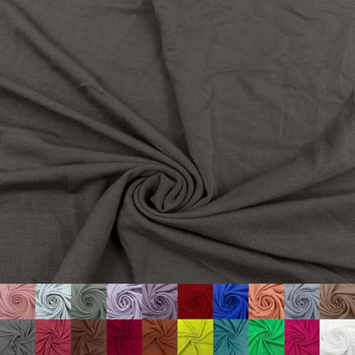 Texco Inc 152,4 cm breiter Viskose-Modal-Spandex-Jersey-Strickstoff, Meterware (225 g/m²), mittelschwer, 4-Wege-Stretch, atmungsaktive T-Shirts, Kleider, Leggings, Bekleidung und Heimwerker, Armeegrün von Texco