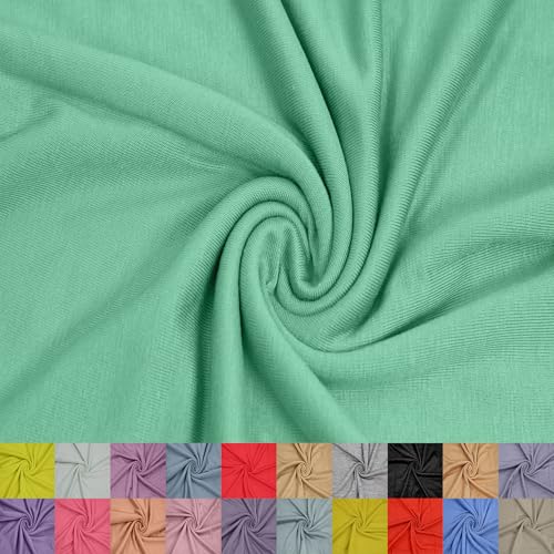 Texco Inc 152,4 cm breiter Viskose-Spandex-Jersey-Strickstoff, 4-Wege-Stretch, 180 g/m², weich und atmungsaktiv, Meterware für Bekleidung, Tops, Schals, Activewear, Accessoires und Heimwerker, Seafoam Texco Inc 152,4 cm breiter Viskose-Spandex-Jersey-Strickstoff, 4-Wege-Stretch, 180 g/m², weich und atmungsaktiv, Meterware für Bekleidung, Tops, Schals, Activewear, Accessoires und Heimwerker, Seafoam von Texco