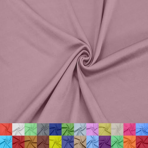 Texco Inc 152,4 cm breites Interlock-Futter aus 100% Polyester – leichter Strickstoff pro Yard für Bekleidung, Kleidung, Schulprojekte, Partydekorationen, Vorhänge, Basteln und Heimwerken, Café Pink von Texco
