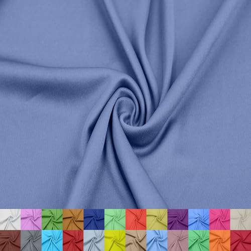 Texco Inc 152,4 cm breites Interlock-Futter aus 100% Polyester – leichter Strickstoff pro Yard für Bekleidung, Kleidung, Schulprojekte, Partydekorationen, Vorhänge, Basteln und Heimwerken von Texco