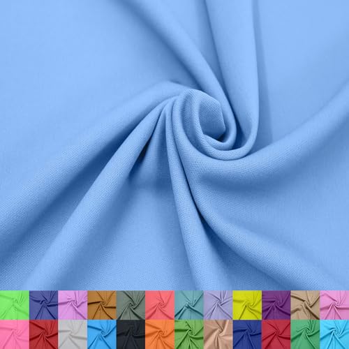 Texco Inc 152,4 cm breites Interlock-Futter aus 100% Polyester – leichter Strickstoff pro Yard für Bekleidung, Kleidung, Schulprojekte, Partydekorationen, Vorhänge, Handwerk und Heimwerker, Denim von Texco