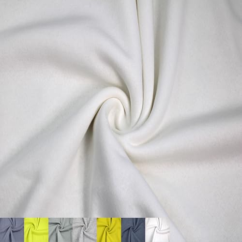 Texco Inc 155 cm breiter Polyester-Baumwoll-Fleece-Stoff, 250 g/m², mittelschwer, warm, atmungsaktiv, 2-Wege-Stretch, für Bekleidung, Sweatshirts, Hoodies und Jacken, gebrochenes Weiß, 2 Meter Texco Inc 155 cm breiter Polyester-Baumwoll-Fleece-Stoff, 250 g/m², mittelschwer, warm, atmungsaktiv, 2-Wege-Stretch, für Bekleidung, Sweatshirts, Hoodies und Jacken, gebrochenes Weiß, 2 Meter von Texco