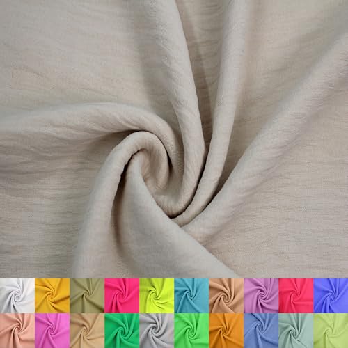 Texco Inc Air Flow CEY Yard – 100% Polyester, nicht dehnbar, 150 cm breit, 160 g/m², leichter, atmungsaktiver Stoff für Kleider, Tops, Bekleidung, Nähen und Basteln, cremefarben, 2 Meter Texco Inc Air Flow CEY Yard – 100% Polyester, nicht dehnbar, 150 cm breit, 160 g/m², leichter, atmungsaktiver Stoff für Kleider, Tops, Bekleidung, Nähen und Basteln, cremefarben, 2 Meter von Texco