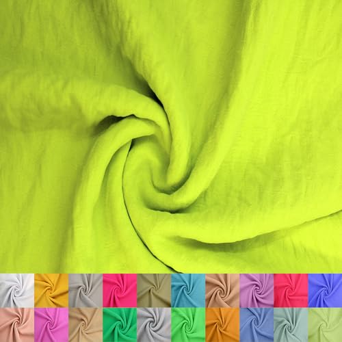 Texco Inc Air Flow CEY Yard – 100% Polyester, nicht dehnbar, 150 cm breit, 160 g/m², leichter, atmungsaktiver Stoff für Kleider, Tops, Bekleidung, Nähen und Heimwerken, Grün, Chartreuse Neon, 2 Meter Texco Inc Air Flow CEY Yard – 100% Polyester, nicht dehnbar, 150 cm breit, 160 g/m², leichter, atmungsaktiver Stoff für Kleider, Tops, Bekleidung, Nähen und Heimwerken, Grün, Chartreuse Neon, 2 Meter von Texco