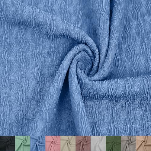 Texco Inc Florence Crinkled Poly-Spandex-Stoff, 152,4 cm breit, 180 g/m², Stretch-Strukturstoff für Bekleidung, Accessoires, Stirnbänder, Vorhänge, Dekorationen und Heimwerker, Denim, 4,5 m Texco Inc Florence Crinkled Poly-Spandex-Stoff, 152,4 cm breit, 180 g/m², Stretch-Strukturstoff für Bekleidung, Accessoires, Stirnbänder, Vorhänge, Dekorationen und Heimwerker, Denim, 4,5 m von Texco