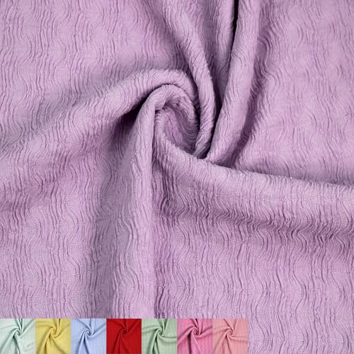 Texco Inc Florence Crinkled Poly-Spandex-Stoff, 152,4 cm breit, 180 g/m², Stretch-Strukturstoff für Bekleidung, Accessoires, Stirnbänder, Vorhänge, Dekorationen und Heimwerker, Lavendel, 2,7 m Texco Inc Florence Crinkled Poly-Spandex-Stoff, 152,4 cm breit, 180 g/m², Stretch-Strukturstoff für Bekleidung, Accessoires, Stirnbänder, Vorhänge, Dekorationen und Heimwerker, Lavendel, 2,7 m von Texco