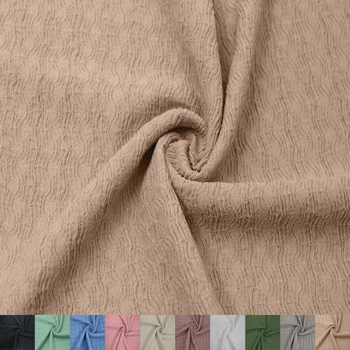 Texco Inc Florence Crinkled Poly-Spandex-Stoff, 152,4 cm breit, 180 g/m², Stretch-Strukturstoff für Bekleidung, Accessoires, Stirnbänder, Vorhänge, Dekorationen und Heimwerker, hellbraun, 2 Meter Texco Inc Florence Crinkled Poly-Spandex-Stoff, 152,4 cm breit, 180 g/m², Stretch-Strukturstoff für Bekleidung, Accessoires, Stirnbänder, Vorhänge, Dekorationen und Heimwerker, hellbraun, 2 Meter von Texco