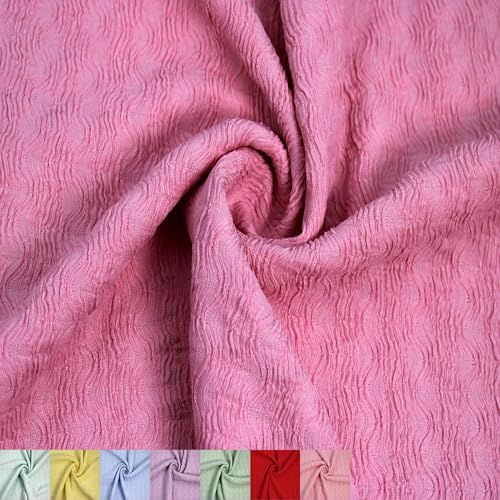 Texco Inc Florence Crinkled Poly-Spandex-Stoff, 152,4 cm breit, 180 g/m², dehnbarer strukturierter Stoff für Bekleidung, Accessoires, Stirnbänder, Vorhänge, Dekorationen und Heimwerker, Rosa, 2,7 m Texco Inc Florence Crinkled Poly-Spandex-Stoff, 152,4 cm breit, 180 g/m², dehnbarer strukturierter Stoff für Bekleidung, Accessoires, Stirnbänder, Vorhänge, Dekorationen und Heimwerker, Rosa, 2,7 m von Texco