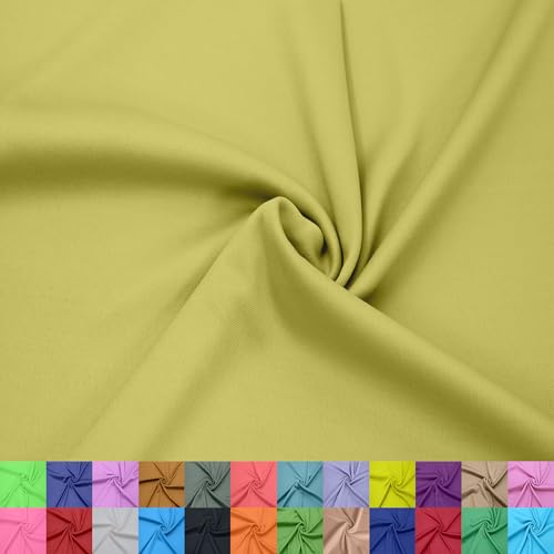 Texco Inc Interlock-Stoff aus 100% Polyester – 152,4 cm breit – leicht 107 g/m² – weiches, glattes Doppelstrick für Sublimation, T-Shirts, Sportbekleidung, Futter – Meterware – Beige #135, 4,5 m von Texco