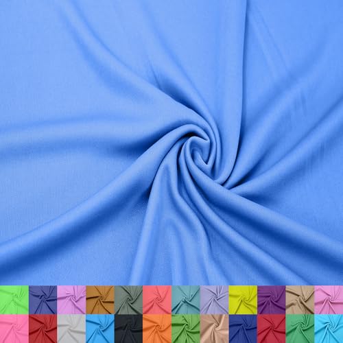 Texco Inc Interlock-Stoff aus 100% Polyester – 152,4 cm breit – leicht 107 g/m² – weiches, glattes Doppelstrick für Sublimation, T-Shirts, Sportbekleidung, Futter – Meterware – Blau #065 3 Meter Texco Inc Interlock-Stoff aus 100% Polyester – 152,4 cm breit – leicht 107 g/m² – weiches, glattes Doppelstrick für Sublimation, T-Shirts, Sportbekleidung, Futter – Meterware – Blau #065 3 Meter von Texco
