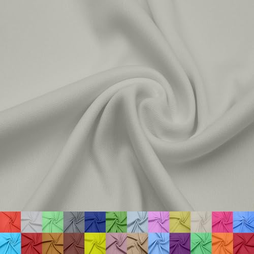Texco Inc Interlock-Stoff aus 100% Polyester – 152,4 cm breit – leicht 107 g/m² – weiches, glattes Doppelstrick für Sublimation, T-Shirts, Sportbekleidung, Futter – Meterware – Hellgelb #125, 9,1 m von Texco