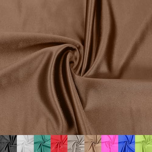 Texco Inc Kasino glänzender Stoff, 150 cm breit, Polyester, Spandex, Stretch, ideal für Bekleidung, Activewear, Accessoires, Stirnbänder, Vorhänge, Heimdekoration und DIY-Projekte, Schokoladenbraun, Texco Inc Kasino glänzender Stoff, 150 cm breit, Polyester, Spandex, Stretch, ideal für Bekleidung, Activewear, Accessoires, Stirnbänder, Vorhänge, Heimdekoration und DIY-Projekte, Schokoladenbraun, von Texco