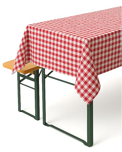 texpot Landhaus Tischdecke 110 x 200 cm rot-weiß kariert 100% Baumwolle von texpot