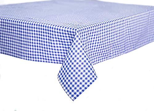 texpot Landhaus Tischdecken 5 mm Karo Bauernkaro 100% Baumwolle (110 x 110 cm, blau-weiß kariert) von texpot
