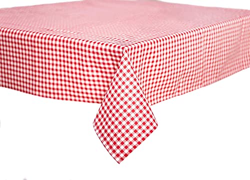 texpot Landhaus Tischdecken 5 mm Karo Bauernkaro 100% Baumwolle (110 x 160 cm, rot-weiß kariert) von Texpot