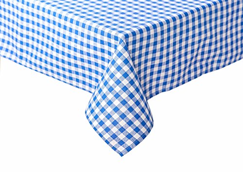 texpot Landhaus Tischdecke 110 x 150 cm blau-weiß kariert 100% Baumwolle von texpot