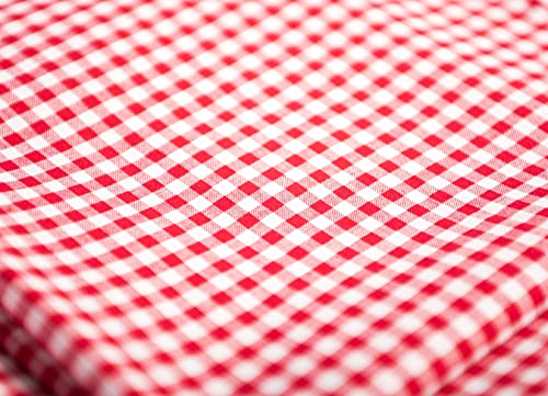 texpot 100% Baumwollstoff 160 cm rot-weiß 5 mm Karo Stoff Züchen Vichy Karo groß Meterware zum Nähen von Bekleidung Vorhängen Bettwäsche Dekorationen von texpot