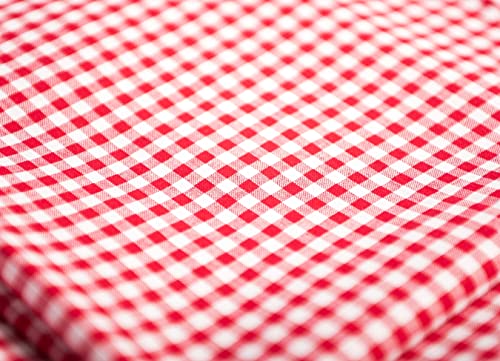 texpot 100% Baumwollstoff 160 cm, rot-weiß - 5 mm Karo Stoff Züchen Vichy Karo groß - Meterware - zum Nähen von Bekleidung, Vorhängen, Bettwäsche, Dekorationen von texpot