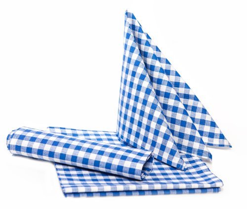 texpot Landhaus Tischdecken in Karo Farbe und Größe wählbar 100% Baumwolle (blau-weiß kariert, 50x50 cm eckig) von texpot